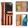 Bcov Wallet Case for Galaxy S20 FE 5G, Retro American Flag Multifunction Leather Phone Case Flip Cover with Multi Card Slots Pocket Wrist Strap for Samsung Galaxy S20 FE 5G / S20 Fan Edition