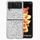 Ranyi for Samsung Galaxy Z Flip 3 5G Case, Luxury Glitter Sparkle Bling Shiny Diamond Rhinestone Case with Flexible Electroplated TPU Bumper Slim Case for Samsung Galaxy Z Flip3 5G 2021 -Silver