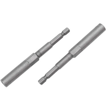 Utoolmart 2 Pcs 1/4" Quick-Change Hex Shank 7mm Nut Setter Driver Drill Bit, Metric No-magnetic, Length:100mm