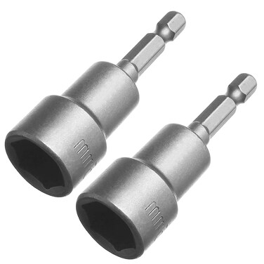 Utoolmart 1/4" Quick-Change Hex Shank 15mm Magnetic Nut Setter Driver Drill Bit, 65mm Length, Metric 2pcs