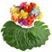 KUUQA 60 Pcs Wrinkle Prevention Flowers and Tropical Leaves for Tropical Party Decorations Supplies, Artificial Hibiscus Flowers Tropical Palm Leaves for Hawaiian Safari BBQ Luau Party Decorations