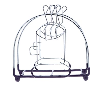 Wire Napkin Holder With Coffee Cup Kitchen D&eacute;cor (Purple)