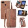 Furiet Compatible with Google Pixel 3a Wallet Case with Wrist Strap Lanyard and Leather Flip Card Holder Stand Cell Accessories Folio Purse Credit ID Phone Cover for Pixel3a Pixle a3 Women Men Brown