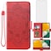 Asuwish Compatible with Samsung Galaxy A13 5G Wallet Case and Tempered Glass Screen Protector Leather Flip Credit Card Holder Stand Cell Phone Cover for Gaxaly A13 G5 Galaxies 13A SM A136U Women Red