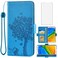 Asuwish Compatible with Xiaomi Redmi Note 5/Note5 Pro Wallet Case and Tempered Glass Screen Protector Flip Purse Wrist Strap Credit Card Holder Stand Cell Phone Cover for Redme Note5pro Women Men Blue
