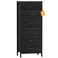 Furnulem Tall Dresser with 6 Drawers,Vertical Bedside End Table &amp; Chest for Bedroom,Black Storage Tower Dorm Nightstand with Fabric Drawer Organizer Unit Furniture in Living Room,Closet,Hallyway