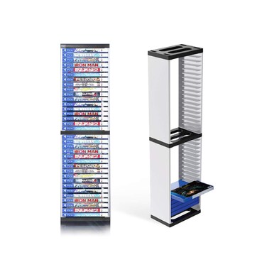 Nargos Video Game Storage Stand Tower for PS5/ PS4/ PS3/ Xbox Series S &amp; X/Xbox one Game, Universal Game Disc Holder Vertical Stand Organizer Tower