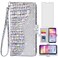 Asuwish Phone Case for Alcatel TCL A3 A509DL / A30 Wallet Cover with Screen Protector and Flip Credit Card Holder Bling Glitter Stand Cell TCLA3 TLC A 3 3A 509DL 30A 5102 5.5 inch Women Girls Silver