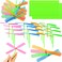 Feradny 210 Pcs Plastic Flying Helicopter Toys Set Hand Helicopter Hand Helicopter Spinner Bamboo Dragonfly Toy for Kid Toddlers Gift Outdoor Flying Party Gifts