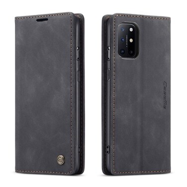 Kowauri Case for OnePlus 8T,Leather Wallet Case Classic Design with Card Slot and Magnetic Closure Flip Fold Case for OnePlus 8T 5G (Black)