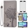 Asuwish Compatible with Samsung Galaxy S6 Edge Plus Wallet Case and Tempered Glass Screen Protector Flip Wrist Strap Card Holder Cell Phone Cover for Glaxay S6edge + S 6edge 6s 6 Edge+ Women Men Gray