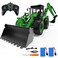 fisca Remote Control Front Loader RC Backhoe Excavator, 1/14 Scale 2.4Ghz RC Construction Vehicle 9 Channel Full Functional Toy with Sounds &amp; Lights for Kids Age 8 9 10 11 12 Year Old
