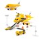 Tuko Transport Cargo Airplane Car Toy Play Set for 3+ Years Old Boys and Girls(Yellow)