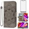 Compatible with LG G7 ThinQ Wallet Case and Tempered Glass Screen Protector Flip Cover Card Holder Cell Phone Cases for LGG7 One G 7 Plus LG7 Fit LG7ThinQ 7G Thin Q G7+ G7thinq LGG7thinq Women Gray