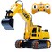 Fistone 8 Channel RC Excavator, 1/26 2.4Ghz Remote Control Tractor Car Toy Construction Vehicles Sand Digger Kids Toy for Boys Age 3 4 6 8 Years Old and Adults