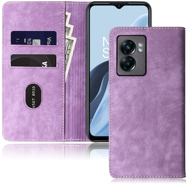 SnkJYi OnePlus Nord N300 5g Folio case Nord N300 5g flip Wallet Case RFID Blocking Phone Cover (OnePlus Nord N300,Purple)