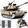 Supdex RC Tank, 1:18 Metal M1A2 Abrams Remote Control Model Toys, 2.4Ghz Military RC Tank That Shoots BBS and Water Bullets for Adults and Kids, RC Army Vehicle Aged 6+ with Smoke, Sound and Lights