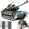 Supdex RC Tank, 1:18 RUS T-90 Alloy Metal Remote Control Model Army Tank Toys, 2.4Ghz Military Tank with Smoke, Sound and Lights, RC Vehicle That Shoots BBS and Water Bombs for Adults and Kids