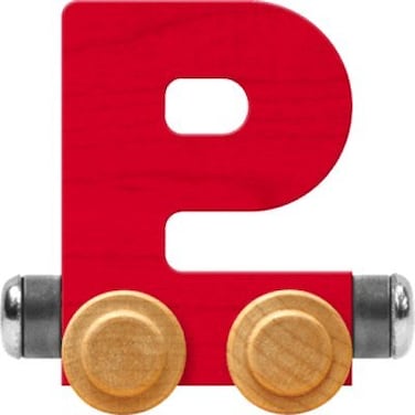 Maple Landmark NameTrains Bright Letter Car P - Made in USA (Red)
