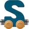 Maple Landmark NameTrains Bright Letter Car S - Made in USA (Blue)