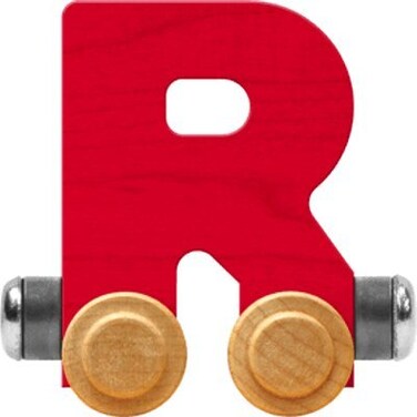 Maple Landmark NameTrains Bright Letter Car R - Made in USA (Red)