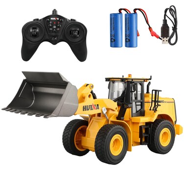 glouslove Remote Control Bulldozer, 11CH Bulldozer Toy, RC Bulldozer 1/16 Full Functional Construction Vehicle, Birthday for Kids Adults