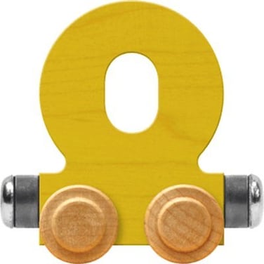 Maple Landmark NameTrains Bright Letter Car O - Made in USA (Yellow)