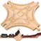 CroBlissful Track for Toy Train Wood Train Track, Multi Way Switch Track, Track Expansion Wooden Track Accessories