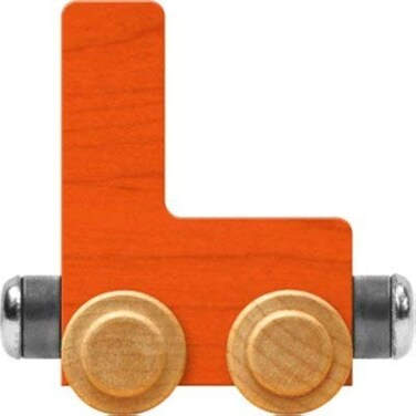 Maple Landmark NameTrains Bright Letter Car L - Made in USA (Orange)