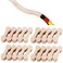 Hanaive 20 Pcs Wooden Dog Bone Track Connector Pack Accessories Wooden Train Track Adapter Connector Pieces Toy Train Set for Teens to Make Wood Railway Track