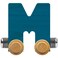 Maple Landmark NameTrains Bright Letter Car M - Made in USA (Blue)
