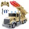 Leopmase Remote Control Army Truck,RC Army Toys with with Led Light &amp; Rocket Missile Launcher, Two Rechargeable Batteries &amp; Charger, Army Toys for Boys Gift
