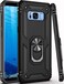 LUMARKE for Galaxy S8 Case,Pass 16ft. Drop Tested with Magnetic Ring Kickstand Compatible with Car Mount Holder,Military Grade Protective Phone Cover Black