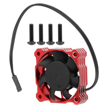 RC Cooling Fan, 40x40mm 16000RPM 5V‑9V Electric Motor Cooling Fan High Speeding ESC Motor Cooling Fan Fit for 1/10 1/8 1/12 RC(red)