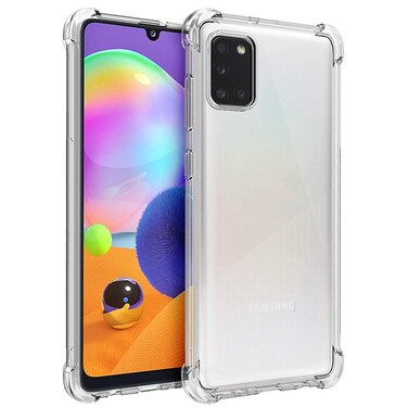 Osophter for Samsung Galaxy A31 Case Clear Transparent Reinforced Corners TPU Shock-Absorption Flexible Cell Phone Cover for Samsung Galaxy A31(Clear)