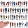 80 Pcs Mini People Figurines 1:50 Scale Model Trains Architectural Painted People Figures Tiny People Plastic Miniature Figurines Sand Tray Miniatures Sitting Standing Toy People for Miniature Scenes