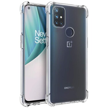 Osophter for Oneplus Nord N10 5G Case,Oneplus N10 5G Case Clear Transparent Reinforced Corners TPU Shock-Absorption Flexible Cell Phone Cover for Oneplus N10 5G(Clear)