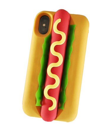 UnnFiko 3D Hot Dog Case Compatible with iPhone 11 Pro Max, Creative Cool Fun Cartoon Hamburger Soft Silicone Case Rubber Bumper Protection Cover (Hot Dog, iPhone 11 Pro Max)