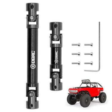 OGRC 2Pcs Center Driveshaft Steel Drive Shaft for Axial SCX24 Deadbolt AXI90081 Upgrate Parts