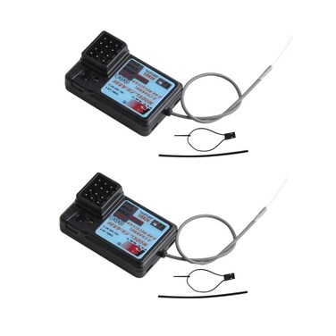 RCmall Flysky Receiver FS-GR3E Upgraded Waterproof Long Range AFHDS 3CH 2.4G Receiver for FS-i6X/FS-T6 / FS-i10 / TH9X /FS-GT2 /FS-GT2B /FS-GT3B /FS-GT3C/ FS-iT4S Transmitter for Crawlers (Pack of 2)