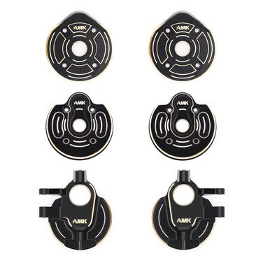 AMK SCX10 III Brass Kit 1.1lb 1.9 Capra Steering Knuckle Front Caps Rear Portal Axle Housing for 1/10 RC Crawler Axial SCX10 Upgrades AR45P UTB10 Vanquish F9 CP44