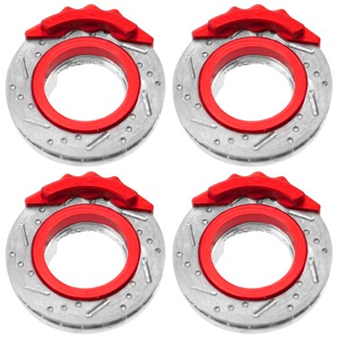 4Pcs ShareGoo RC Brake Disc,Metal Wheel Rim Hex Hub Brake Disc Decoration Compatible with Wltoys K969 K989 Kyosho Mini-Q Mini-Z Mini-D 1/28 RC Car