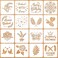 20 Pieces Bread Stencils Artisan Bread Stencil Baking Stencil Set Cook Stencil Baking Template Bread, Cake, Pie, or Cookie Stencils Template Mold for Decorating, 20 Styles