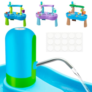 Intoypad Ultimate Water Table Pump: 3 Hours of Non-Stop Fun for Kids Battery Powered Water Pump for Water Table Perfect Water Table Toys/Accessories for Kids Toddlers Summer Outdoor Activities Blue