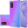 Gufuwo Case for Samsung Note 20, Galaxy Note 20 Cute Case, Gradient Slim Anti Scratch Soft Clear TPU Phone Case Cover Shockproof Case for Samsung Galaxy Note 20 6.7 inch 2020 (Purple/Blue)