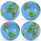 YOTHORN 4 Pcs 16 Inch Inflatable Globe,Blow up World Globe Beach Ball,Inflatable Earth Beach Ball for Beach Playing or Teaching,Party Bags,Summer Pool Party,PVC Material