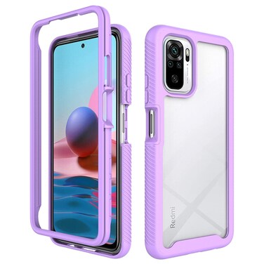 DAMONDY for Redmi Note 10 Case, Xiaomi Redmi Note 10S Case,Full Body Defender Protective for Girls Women,Hard Clear Phone Case Compatible with Xiaomi Redmi Note 10 -Purple