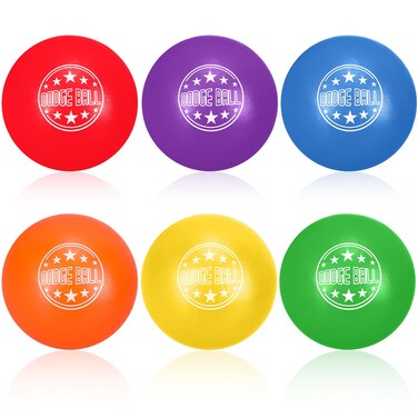 Jerify 6 Pcs Foam Dodgeball Set 6 Inch Soft Skin Foam Playground Dodgeballs Bulk, Low Density Foam for Non Sting Dodgeball Sports Equipment for Kids and Adults