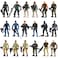 18 Pcs Special Forces Army Men Soldier Combat Movable Action Figures Army Guys Plastic Toy Soldiers Playsets Military Toy Men with Military Weapons and Accessories for Teens Party Decoration, 4 Inch
