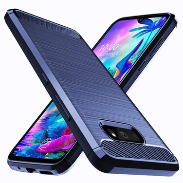 Osophter for LG G8X Thinq Case,LG V50S Thinq Case Shock-Absorption Flexible TPU Rubber Full-Body Protective Phone Cover for LG G8X Thinq/V50S Thinq(Blue)